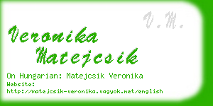 veronika matejcsik business card